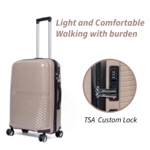 (9105 Champagne 28-Inch) Luggage & Travel Gear Unbreakable Luggage Bag Light Weight Suitcase, Luggage Sets And A Trolley Bag With The Double Spinner Wheels